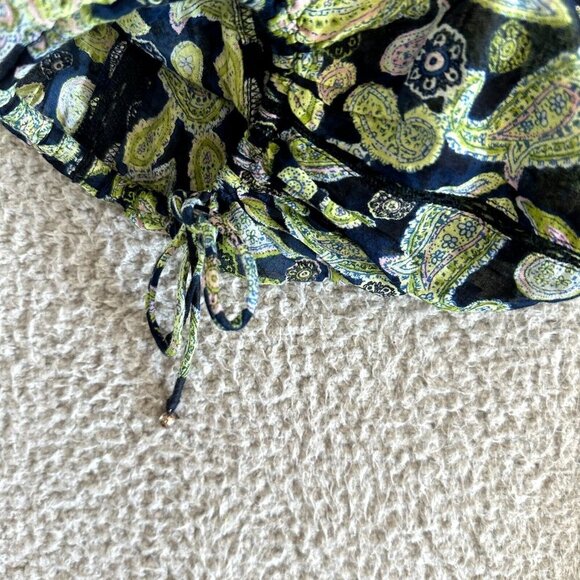 Free People Intimately Bodysuit Sundown Paisley Long Sleeve Green Blue Oversized - Picture 14 of 14